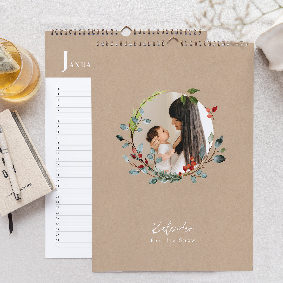 Kalender Weihnachten Wandgemälde A3 Weihnachtskrone III foto N° 1