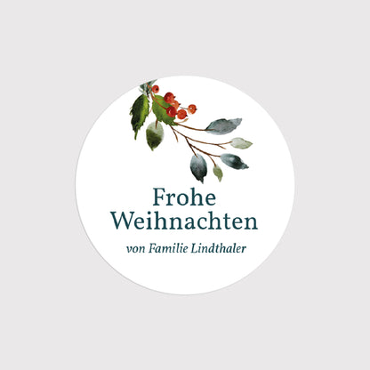 Sticker Weihnachten Rund Weihnachtskrone III foto N° 2