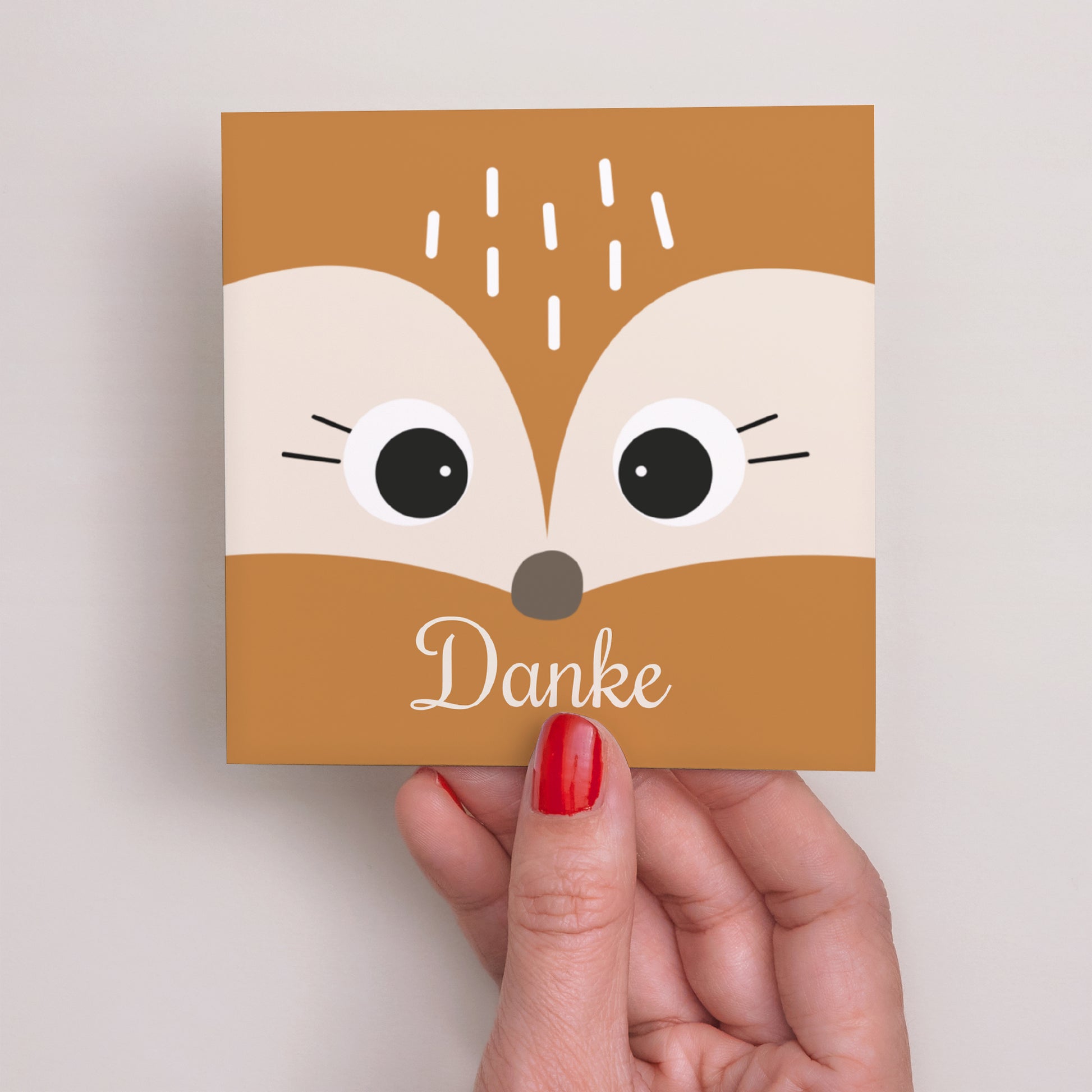 Dankeskarte Geburt Quadrat Geburt Fuchs Karotte foto N° 2