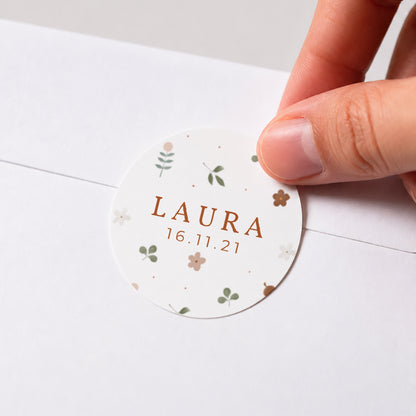 Sticker Geburt Rund Silvester-Trend foto N° 1
