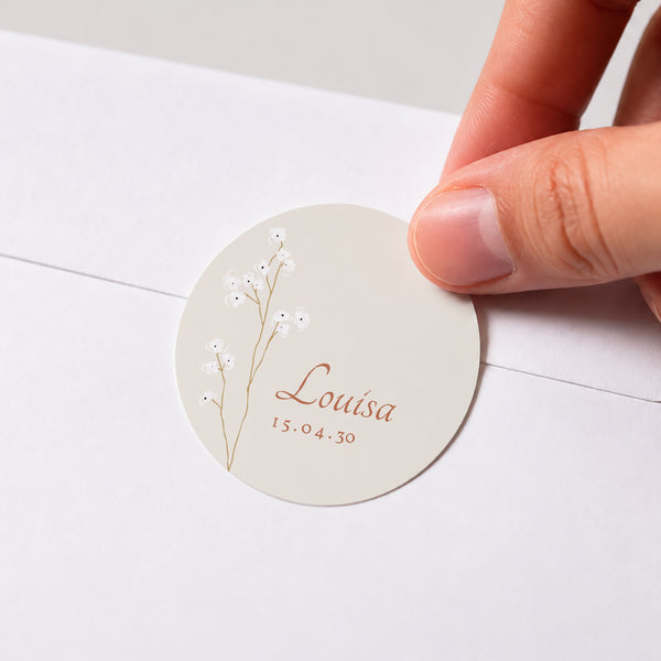 Sticker Taufe Rund Weg zur Zen, japanisierende Vasen, Doppelfenster foto