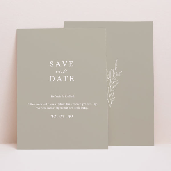 Save the date Karte Hochzeit Porträt Deine Pastellfarbe foto
