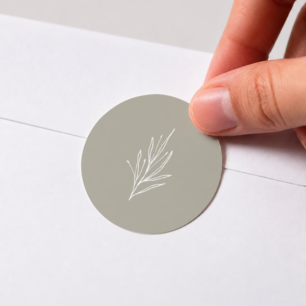 Sticker Hochzeit Rund Deine Pastellfarbe foto