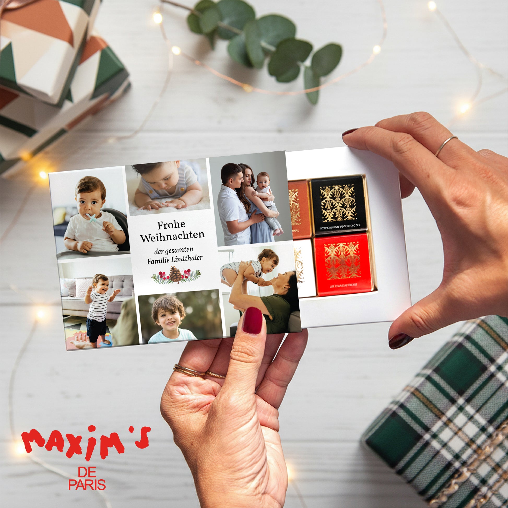 Personalisierte Schokoladenbox Objekte 6 Schokoladen Liebeskasten foto N° 1