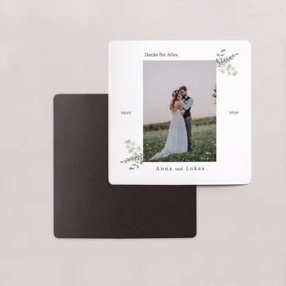 Dankeskarte Hochzeit Satz von 9, magnetisch. Neo Champêtre foto N° 2