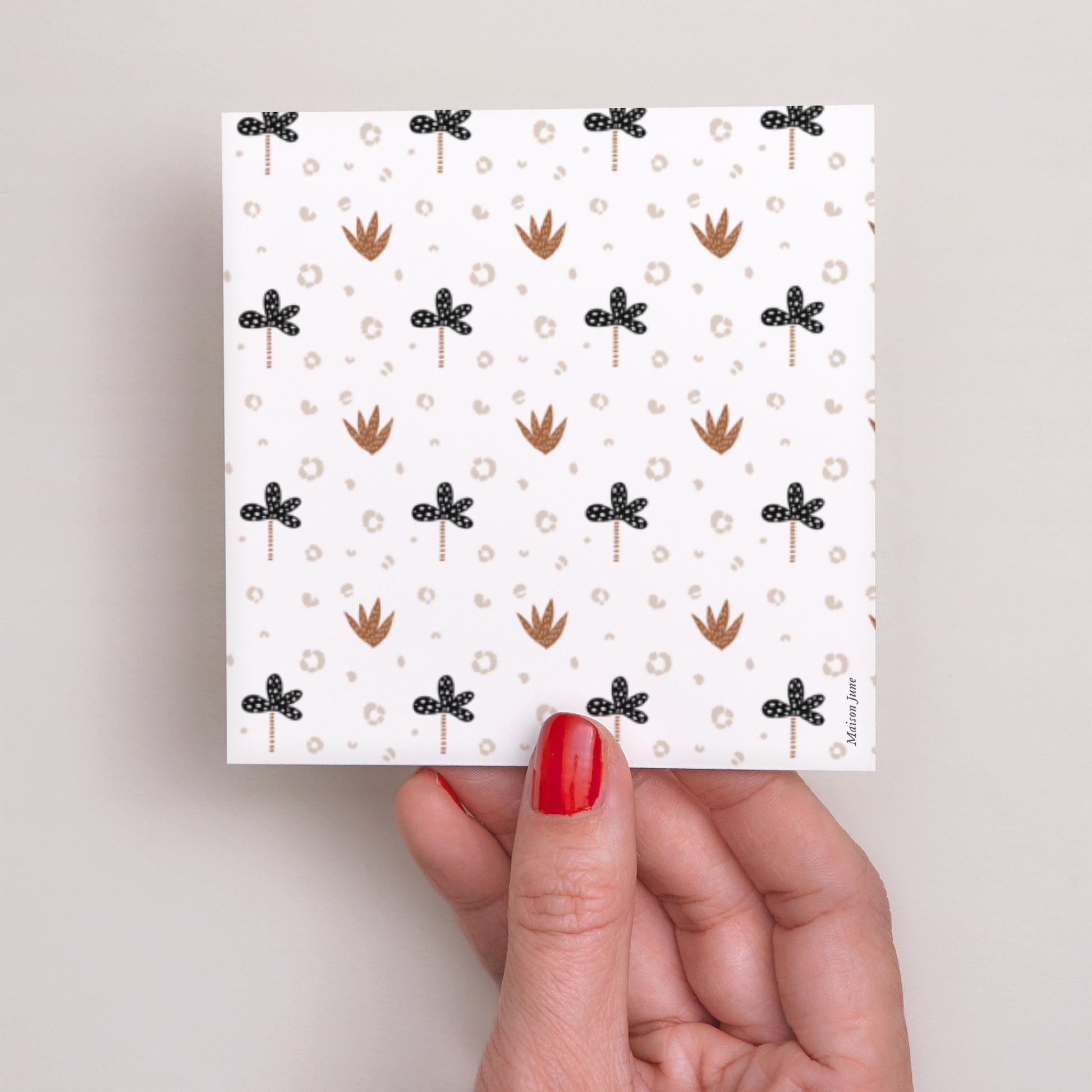 Dankeskarte Geburt Quadrat König des Dschungels foto N° 3