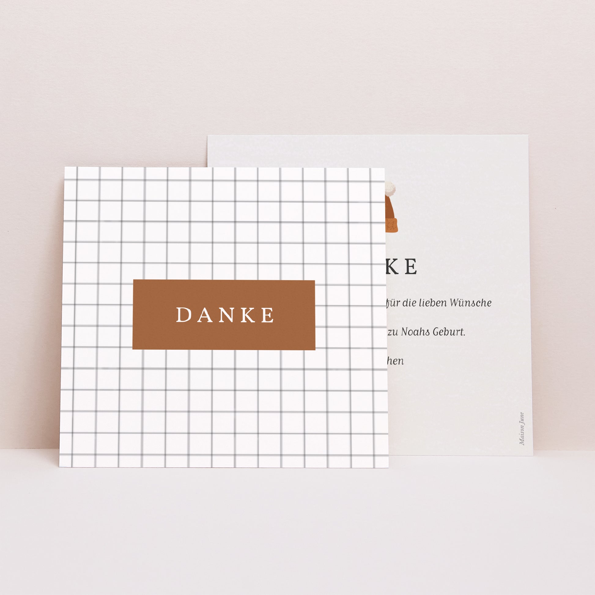 Dankeskarte Geburt Quadrat Kleiner roter Panda foto N° 1