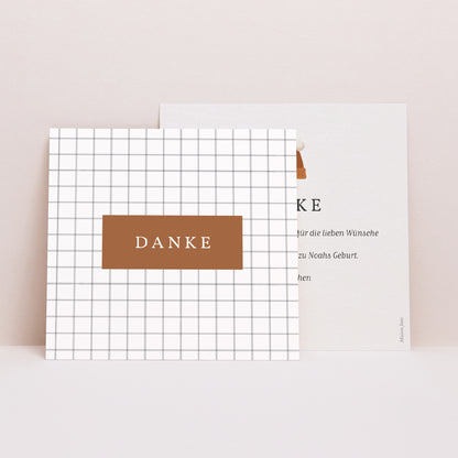 Dankeskarte Geburt Quadrat Kleiner roter Panda foto N° 1