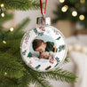 Weihnachtskugel Weihnachten Runde Weihnachtskugel Tannenzweig mit Foto foto N° 1