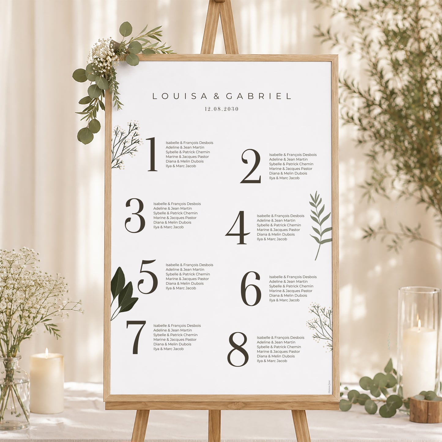 Sitzplan Hochzeit Porträt Luberon foto N° 1