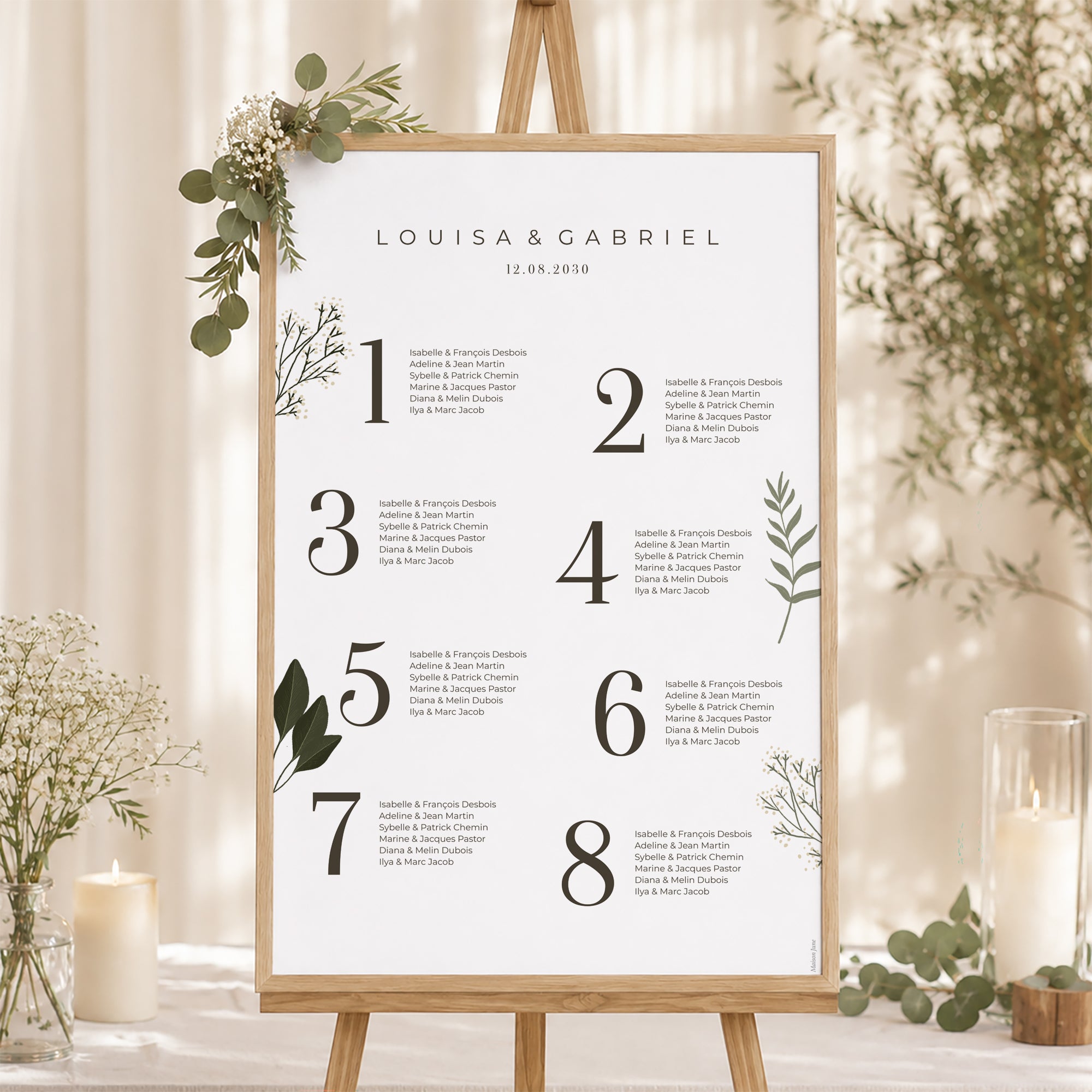 Sitzplan Hochzeit Porträt Luberon foto N° 1