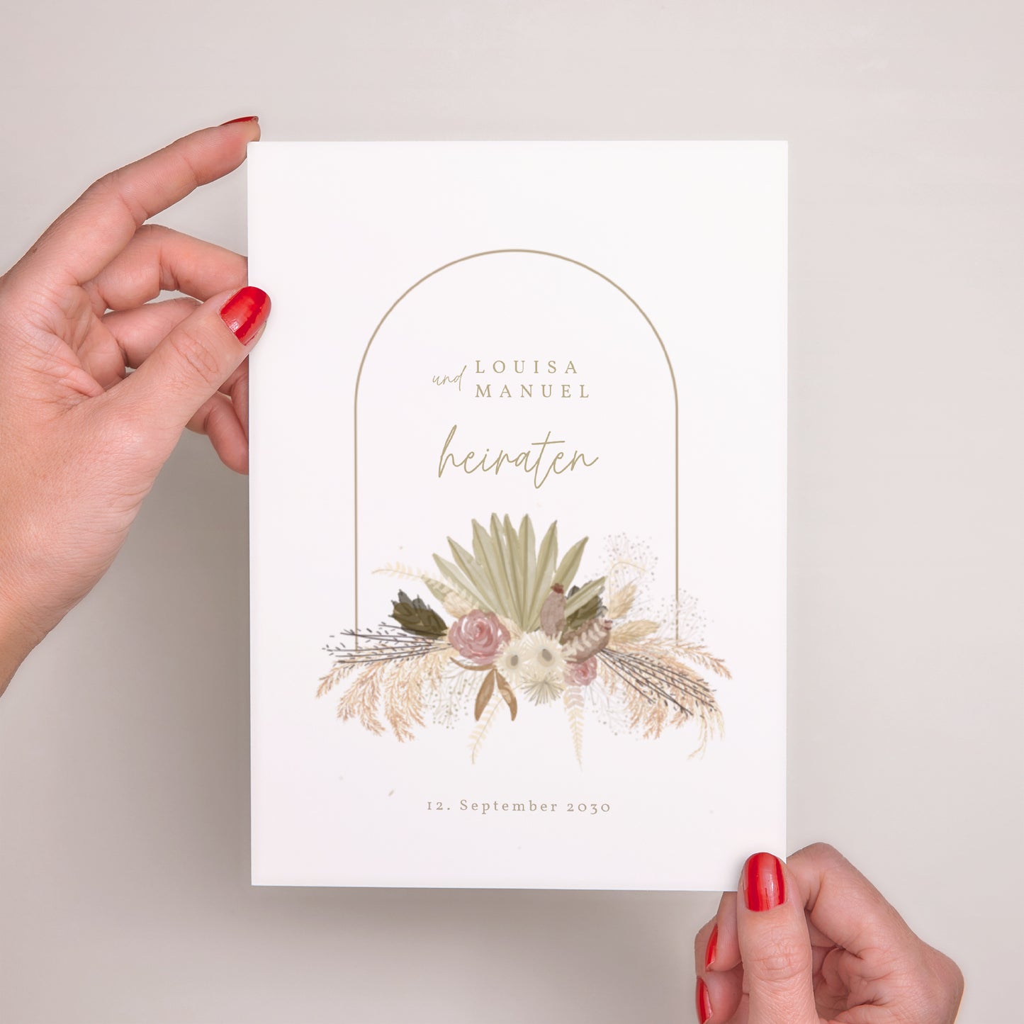 Hochzeitseinladung Porträt Boho-Arche foto N° 2