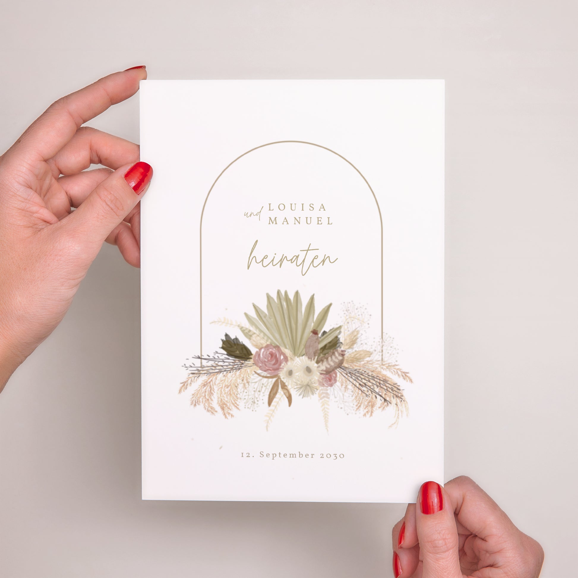 Hochzeitseinladung Porträt Boho-Arche foto N° 2