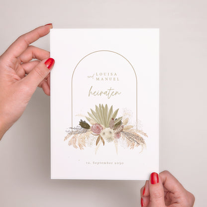 Hochzeitseinladung Porträt Boho-Arche foto N° 2