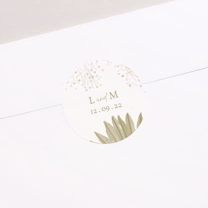 Sticker Hochzeit Rund Boho-Arche foto N° 2