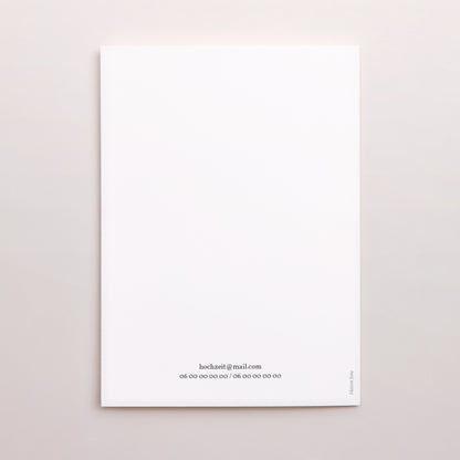 Hochzeitseinladung Doppelflügelporträt Olivier Aquarell foto N° 3