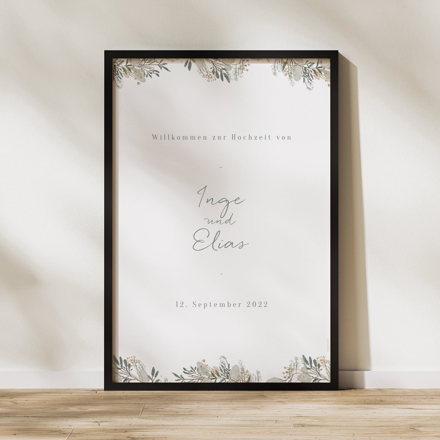 Begrüßungstafel Hochzeit Porträt 60 x 90 cm Kronenmünze des Papstes foto N° 1