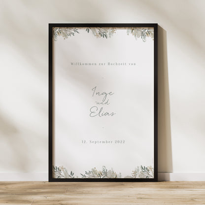 Begrüßungstafel Hochzeit Porträt 60 x 90 cm Kronenmünze des Papstes foto N° 1