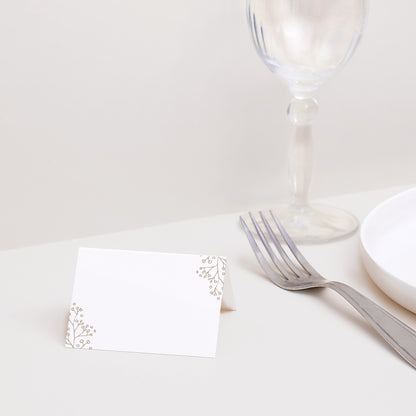 Tischkarten Hochzeit Quer Goldene Krone foto N° 2