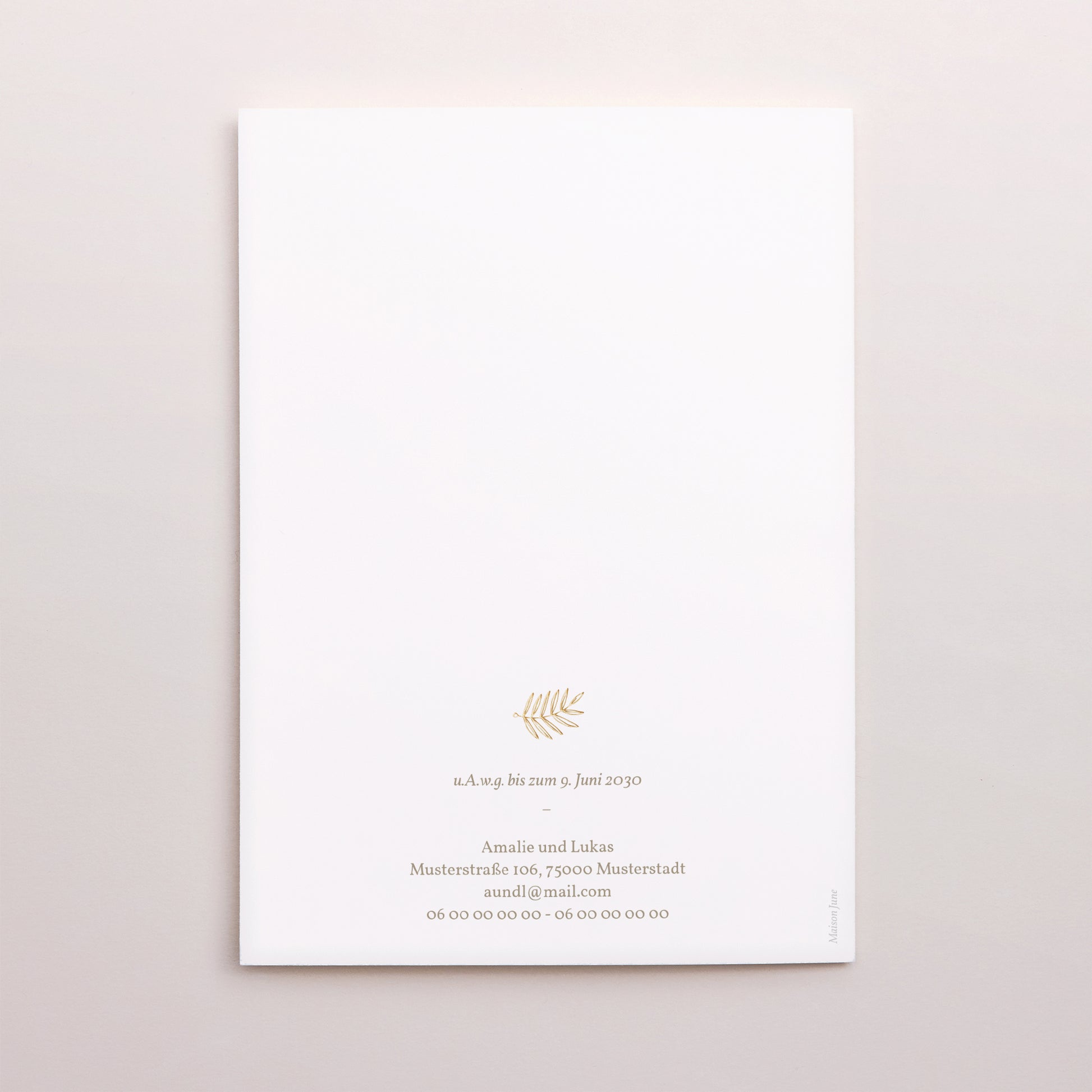 Hochzeitseinladung Doppelflügelporträt Goldene Krone foto N° 3