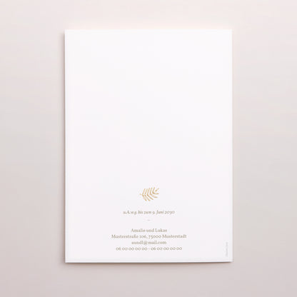 Hochzeitseinladung Doppelflügelporträt Goldene Krone foto N° 3