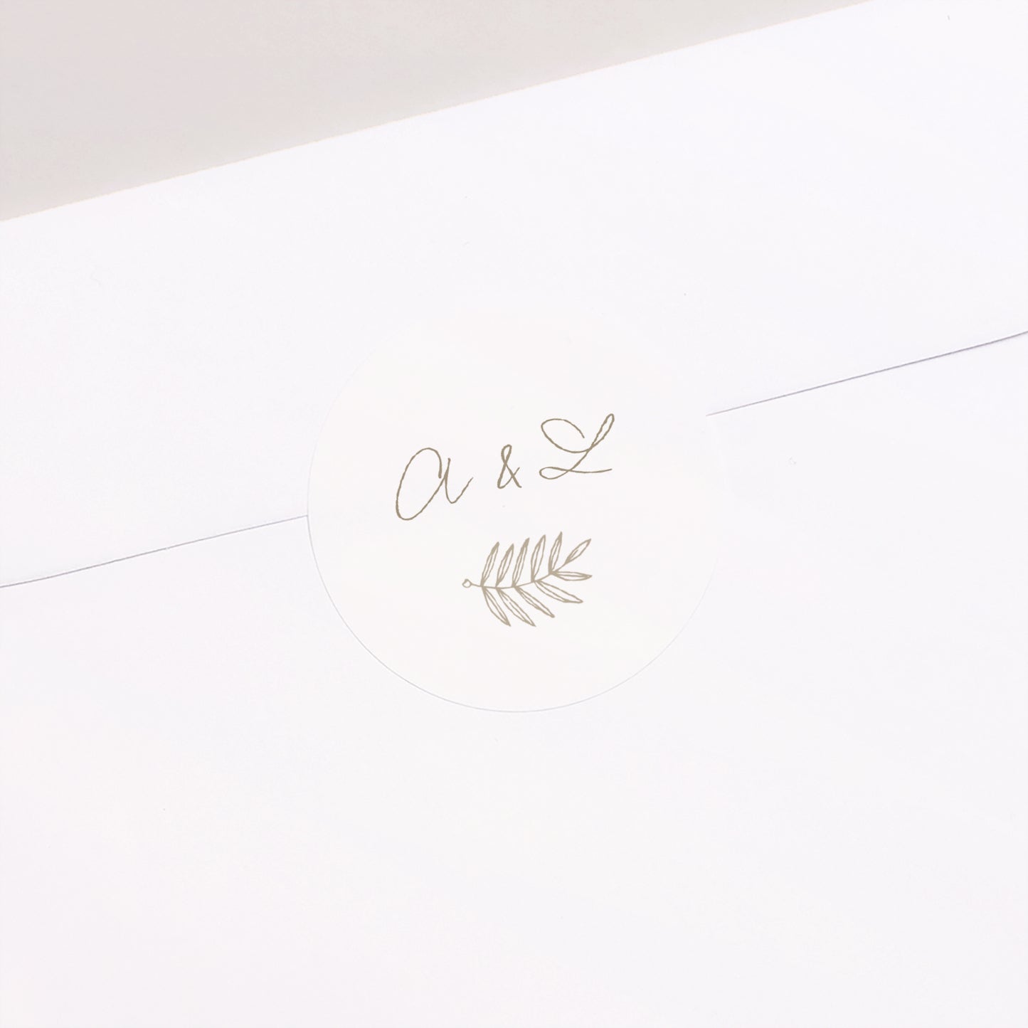 Sticker Hochzeit Rund Goldene Krone foto N° 2