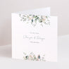 Hochzeitseinladung Doppelflügiges Quadrat Floral pastell foto N° 1