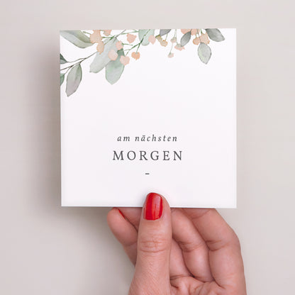 Einladungskarte Hochzeit Quadrat Floral pastell foto N° 2