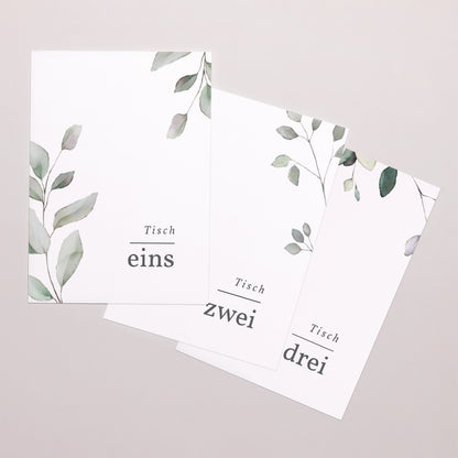 Tischnummern Hochzeit Rechteck Floral pastell foto N° 1