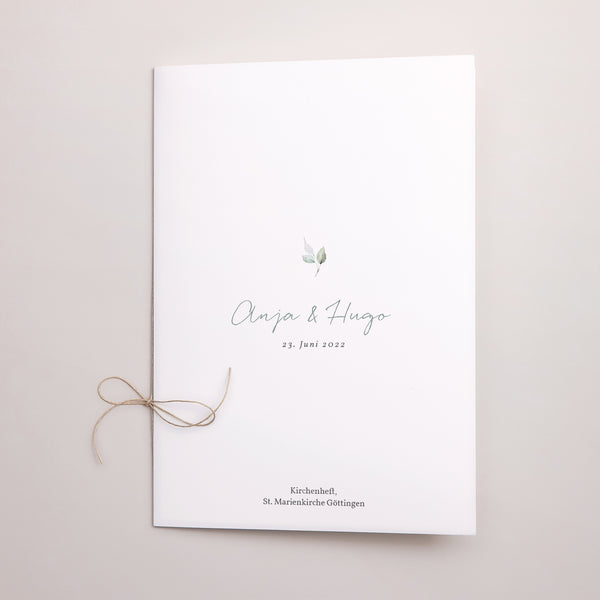 Kirchenheft Hochzeit Doppelflügel Floral pastell foto