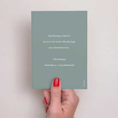 Einladungskarte Hochzeit Porträt Floral pastell foto N° 3