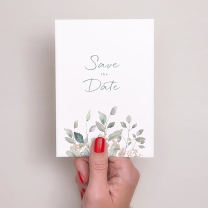 Save the date Karte Hochzeit Porträt Floral pastell foto N° 2