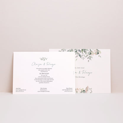 Hochzeitseinladung Landschaft Floral pastell foto N° 3