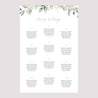 Sitzplan Hochzeit Porträt 60 x 90 cm Floral pastell foto N° 2
