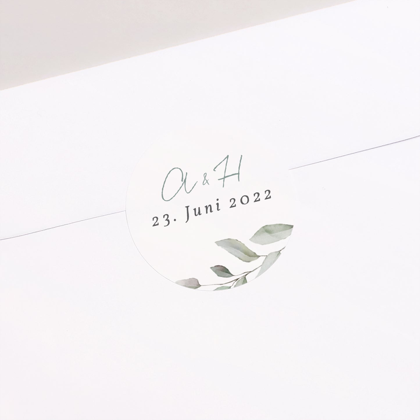 Sticker Hochzeit Rund Floral pastell foto N° 2