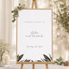Begrüßungstafel Hochzeit Porträt 60 x 90 cm Arche Blumen Töne Rot Orange foto N° 1