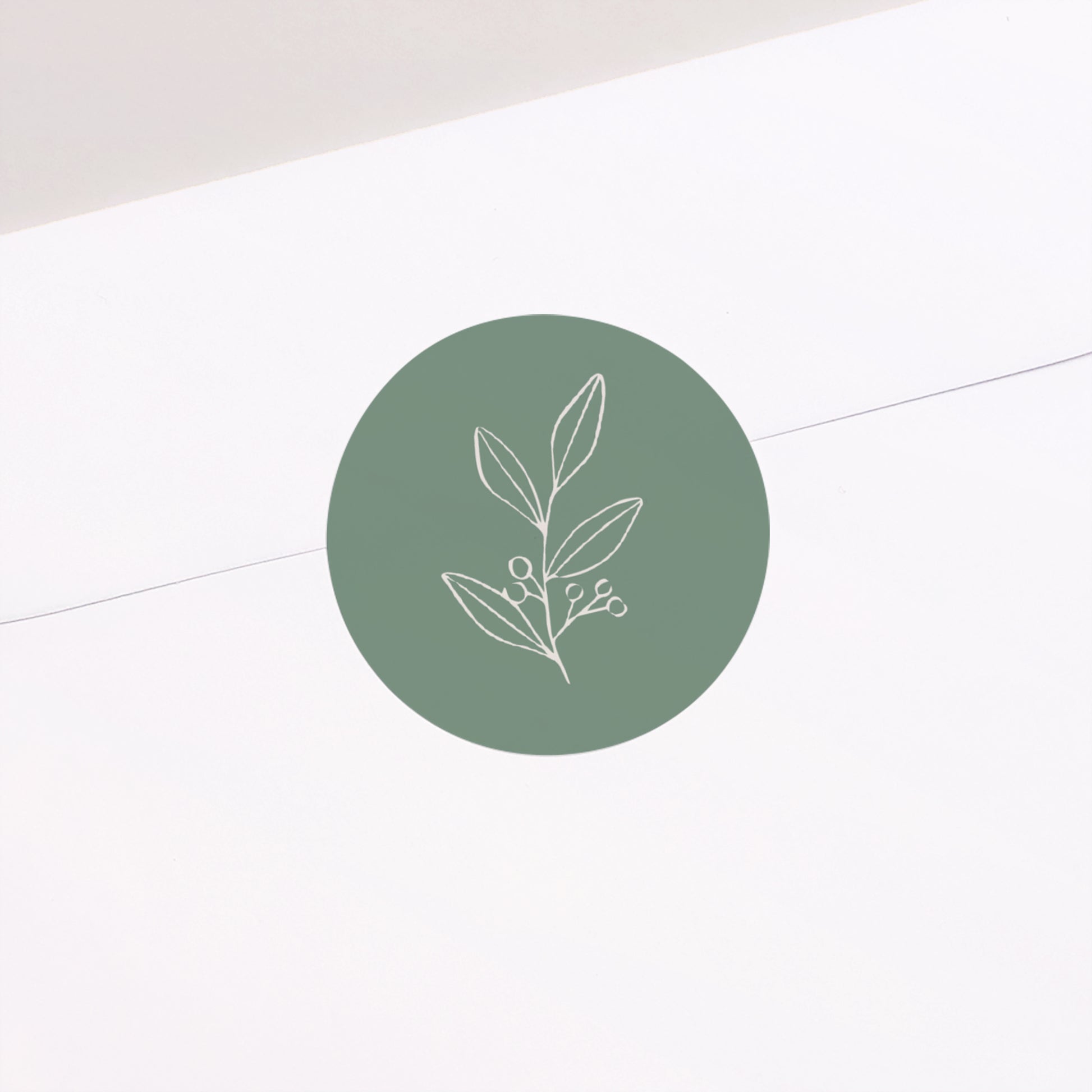 Sticker Hochzeit Rund Romantischer Zweig foto N° 2