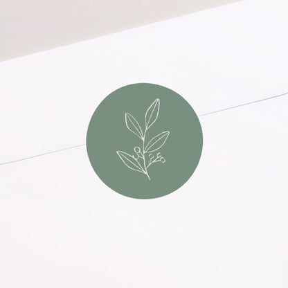Sticker Hochzeit Rund Romantischer Zweig foto N° 2
