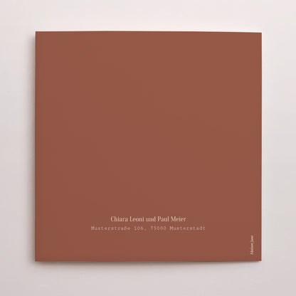 Hochzeitseinladung Doppelflügiges Quadrat Silhouette - Feldblumen foto N° 3