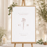 Begrüßungstafel Hochzeit Porträt 60 x 90 cm Silhouette - Feldblumen foto N° 1