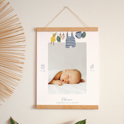 Poster Geburt Porträt Garderobe kleiner Seemann foto N° 1