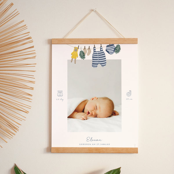 Poster Geburt Porträt Garderobe kleiner Seemann foto
