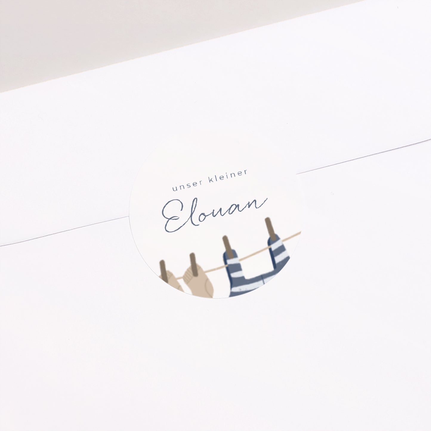 Sticker Geburt Rund Garderobe kleiner Seemann foto N° 2