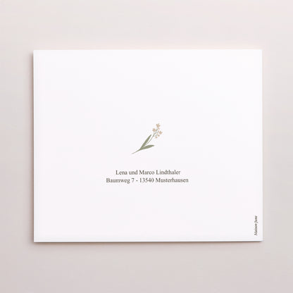 Dankeskarte Geburt Asymmetrische Zweiflügeltür Kleine Jungenkleidung auf der Wäscheleine foto N° 3