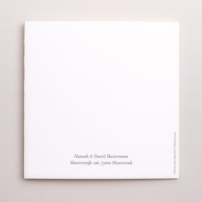Dankeskarte Hochzeit Asymmetrisches Triptychon Herbarium-Blüten foto N° 3