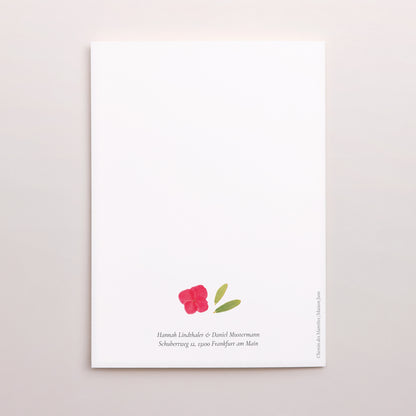 Hochzeitseinladung Doppelflügelporträt Herbarium-Blüten foto N° 3