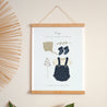 Poster Geburt Porträt Garderobe für Jungen Hintergrund grau grün foto N° 1