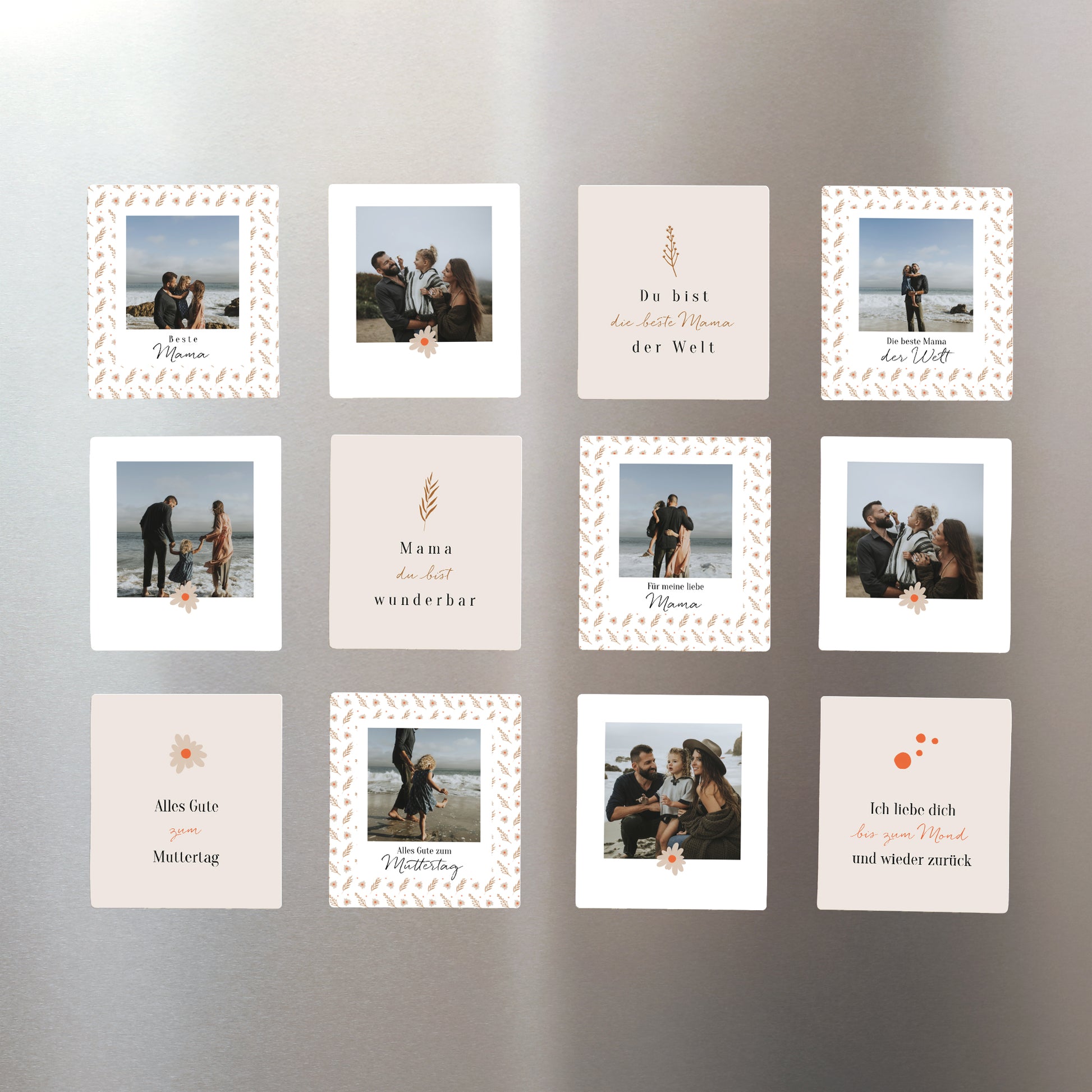 Magnet Objekte Pack mit 12, magnetisch Muttertag Blumen Muster foto N° 1