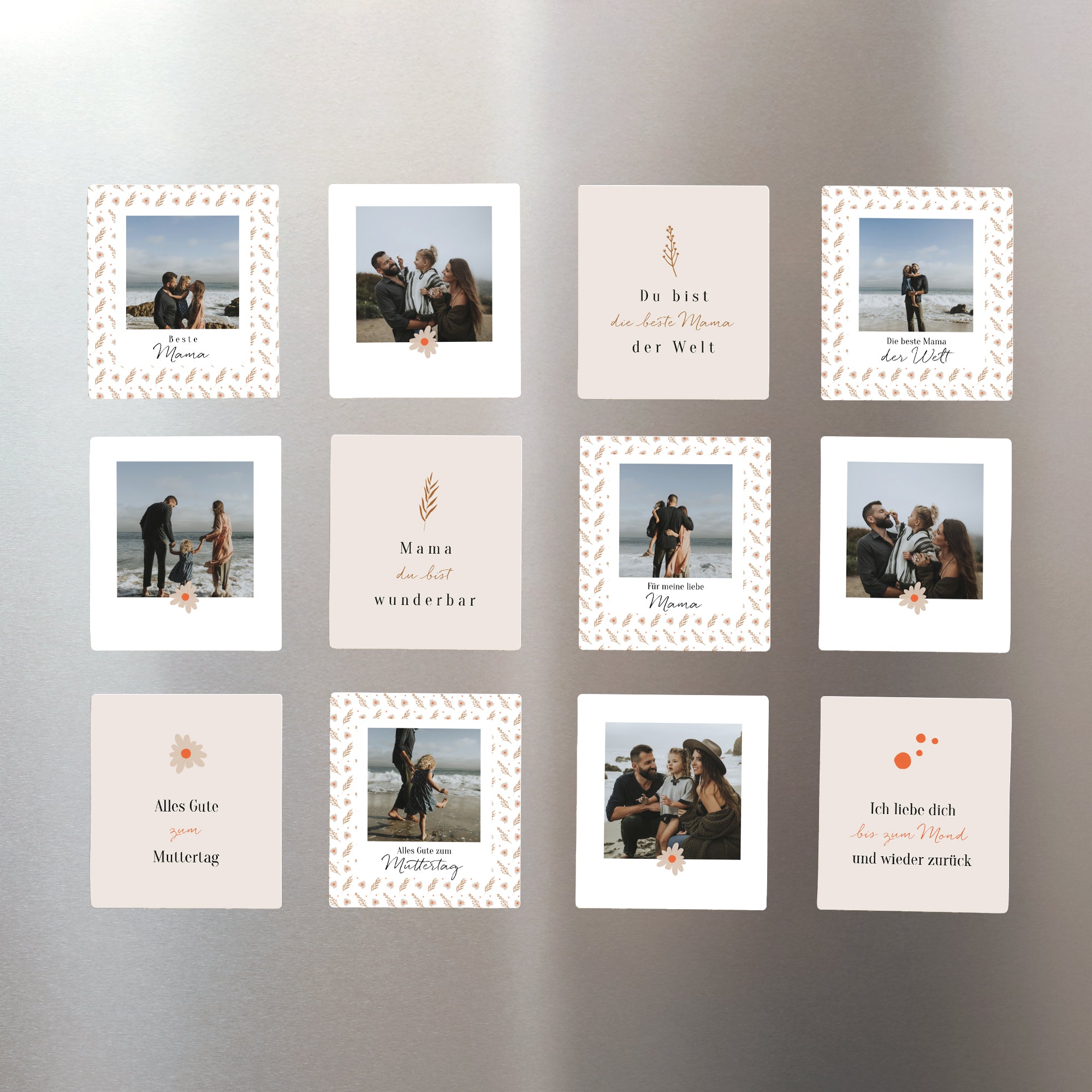 Magnet Objekte Pack mit 12, magnetisch Muttertag Blumen Muster foto N° 1