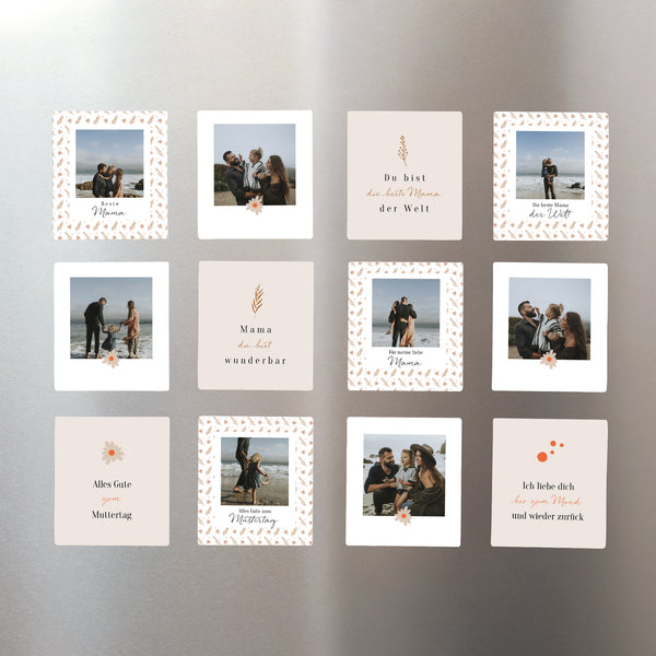Magnet Objekte Pack mit 12, magnetisch Muttertag Blumen Muster foto